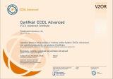 Certifikát ECDL Advanced Vzor